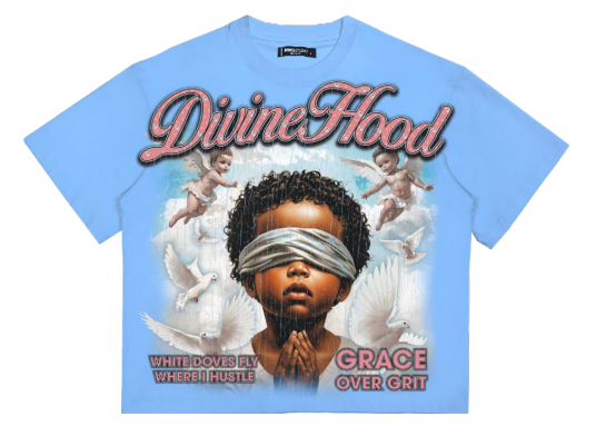 Divine Hood Boxy Tee (university Blue)