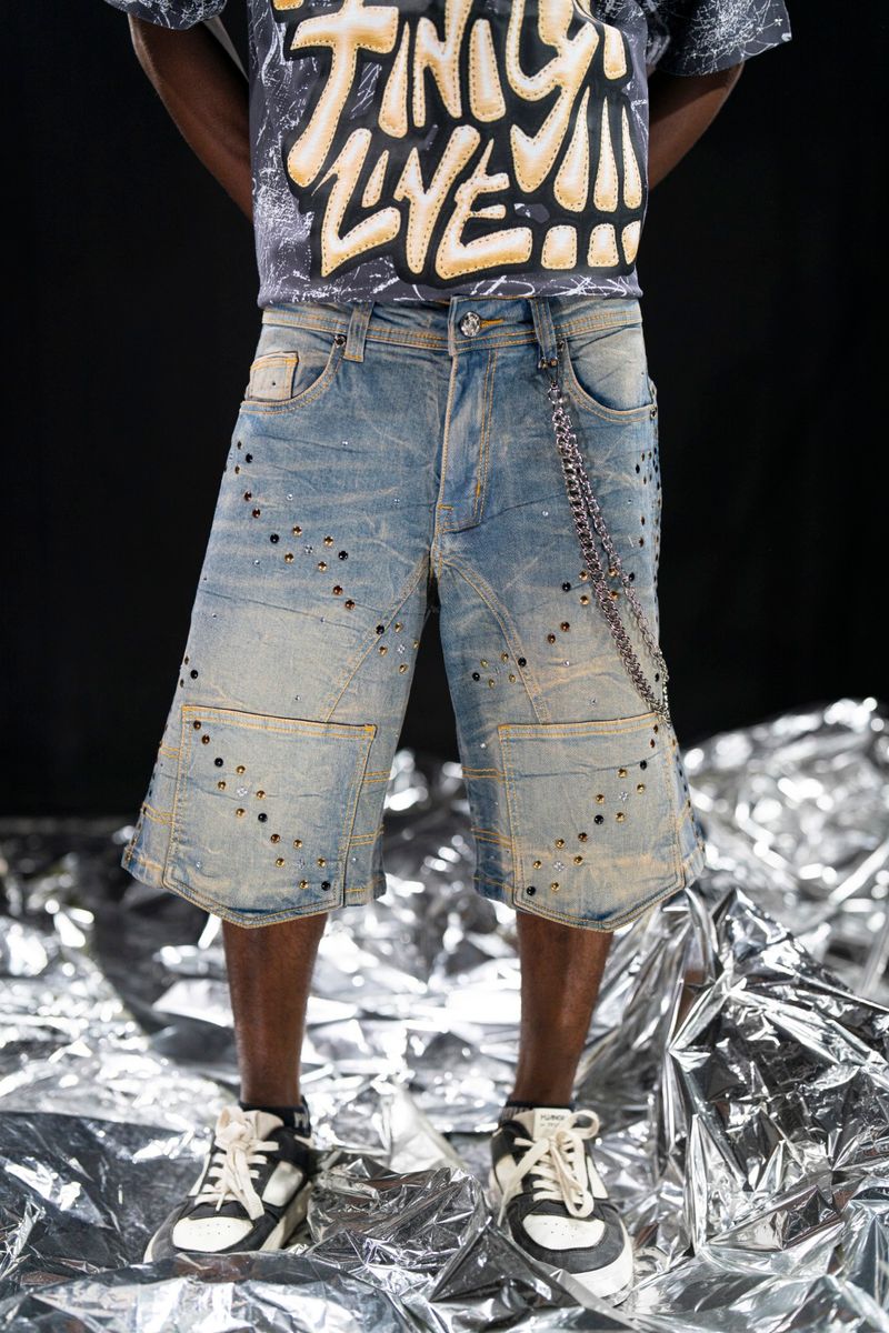 Movie Star Mens Denim Shorts Vintage