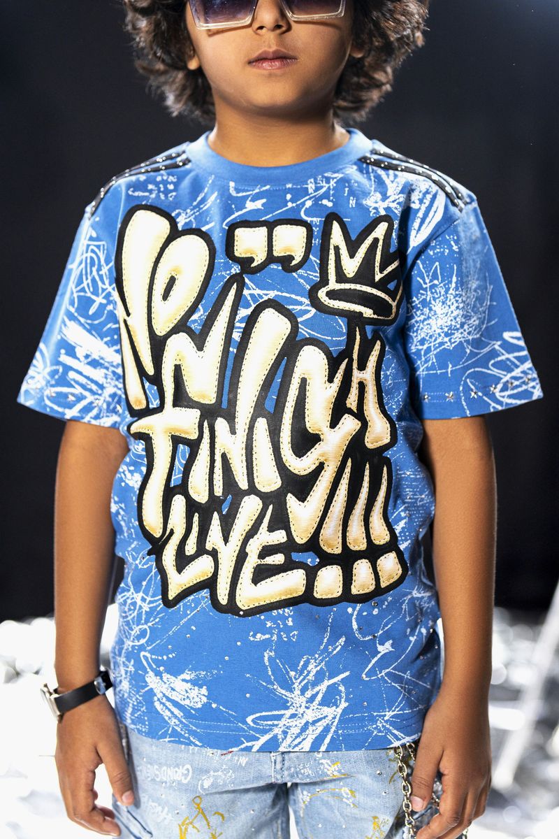 No Finish Line Blue Kids Tee Kids