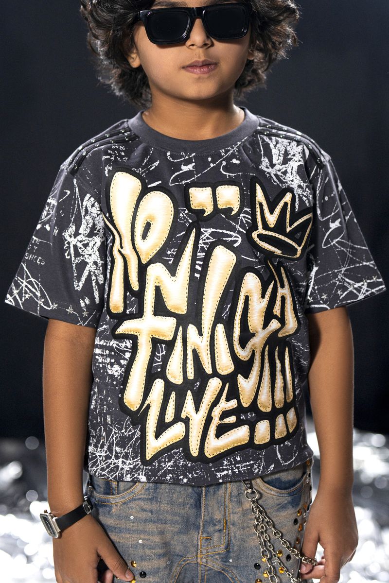 No Finish Line Black Kids Tee Kids