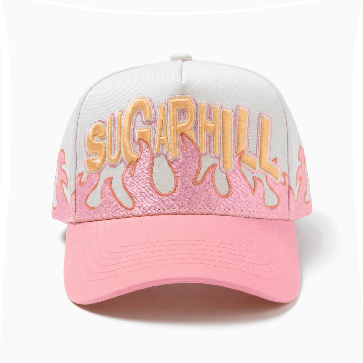 Hotbox" Strapback Hat (White/Pink)
