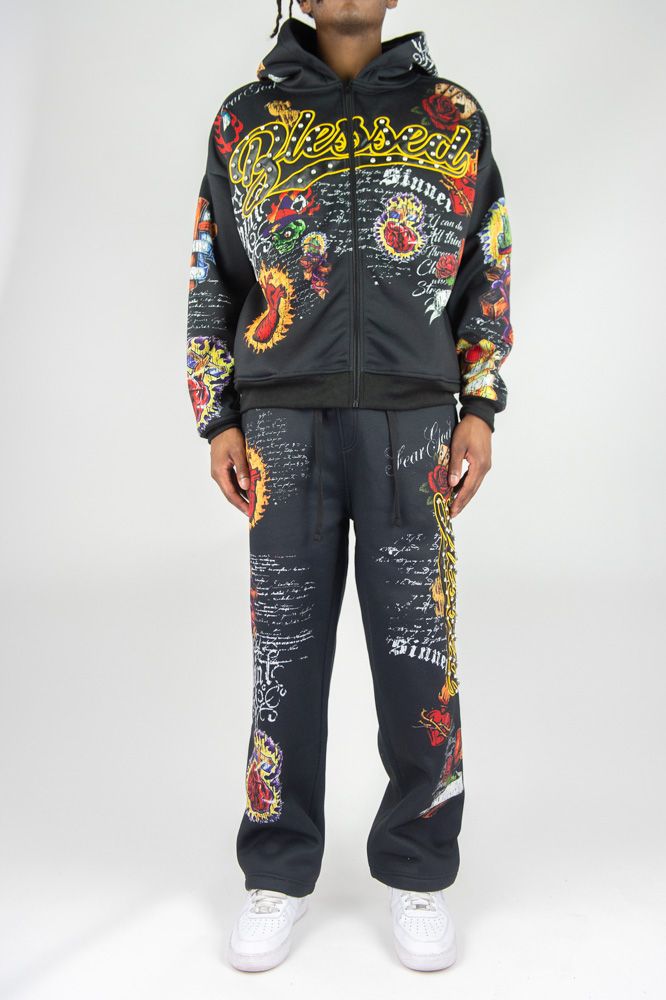 Blessed Aop Fz Pants