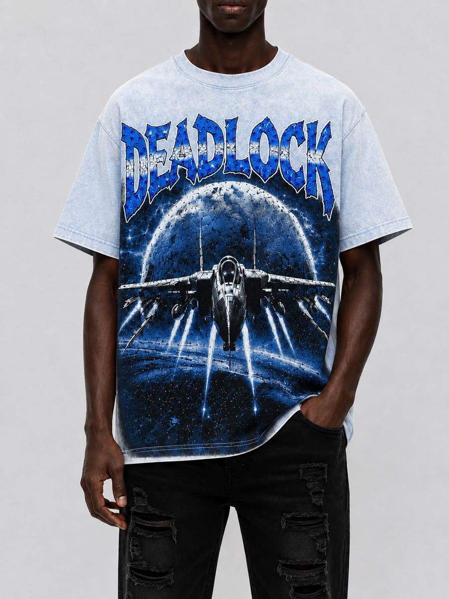 Reelistik Deadlock Diamonds Heavy Weight Tee (Blue Enzyme)