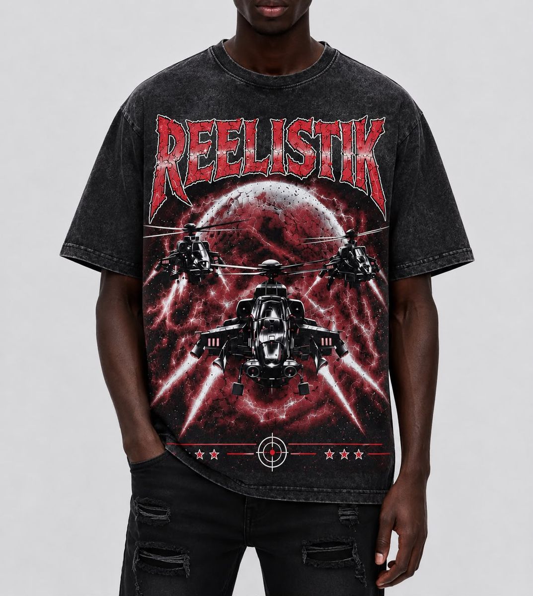 Reelistik Deadlock Diamonds Heavy Weight Tee (Black)