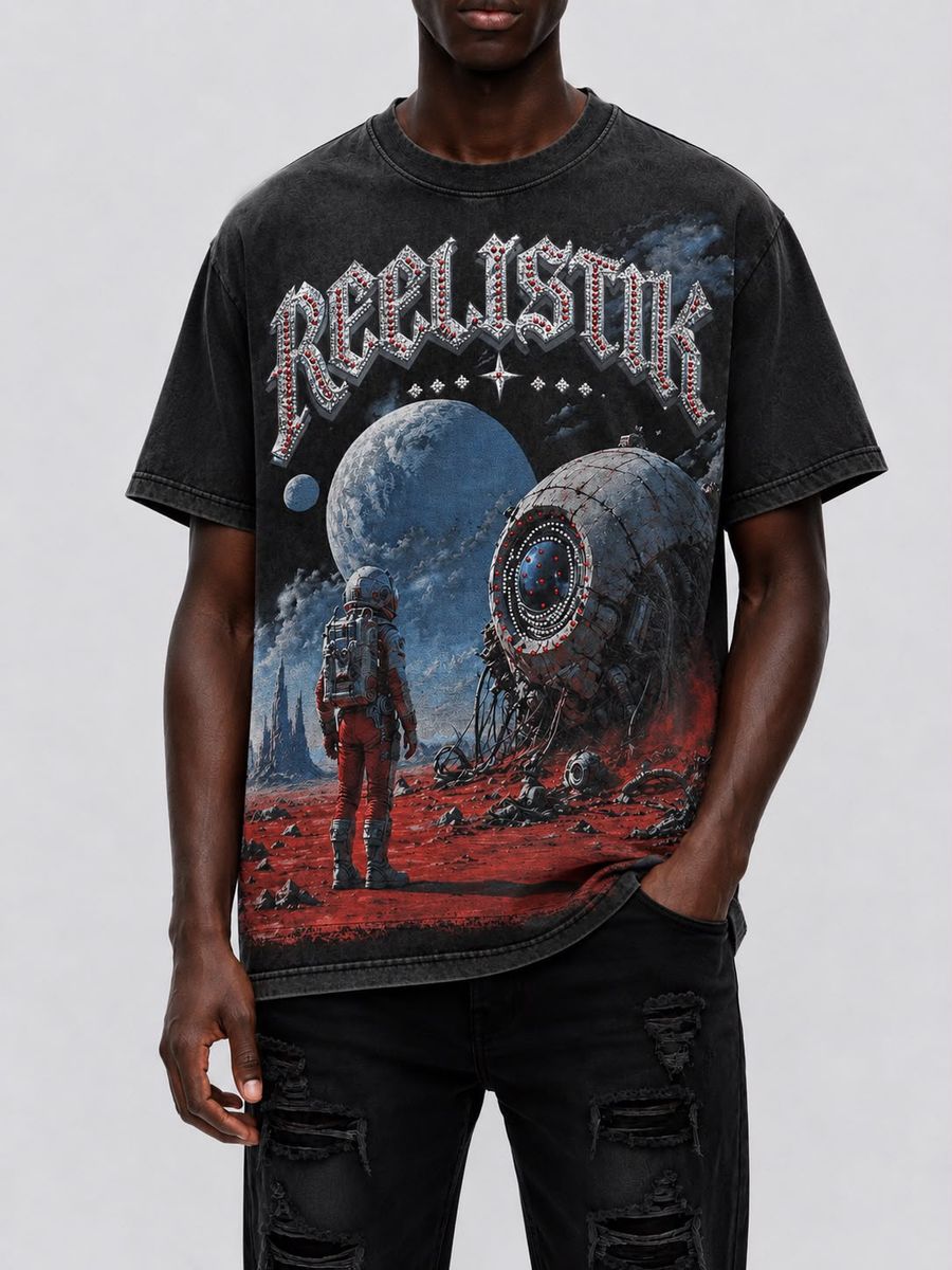 Reelistik Unknown Diamonds Heavy Weight Tee (Black/Blue)
