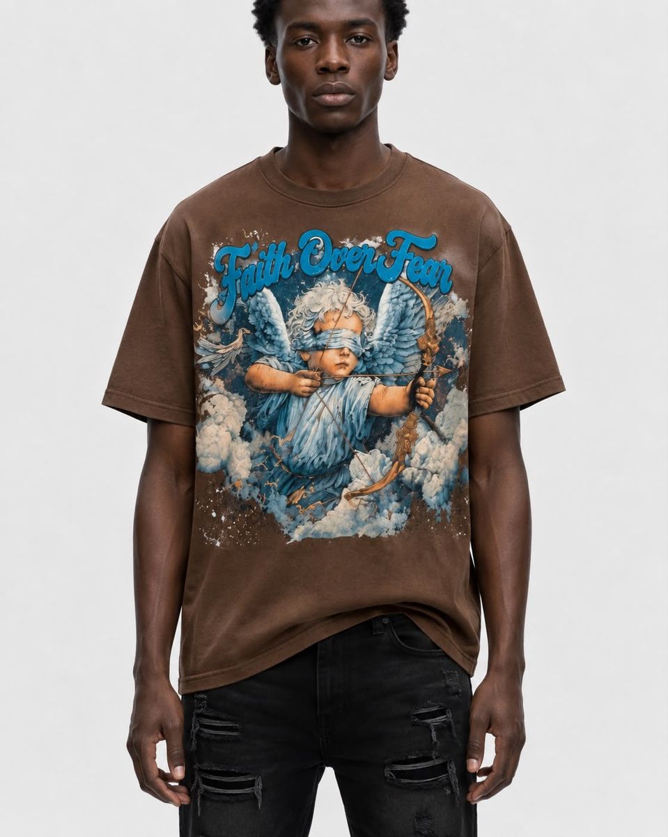 Reelistik Higher Power Heavy Weight Tee (Tan)