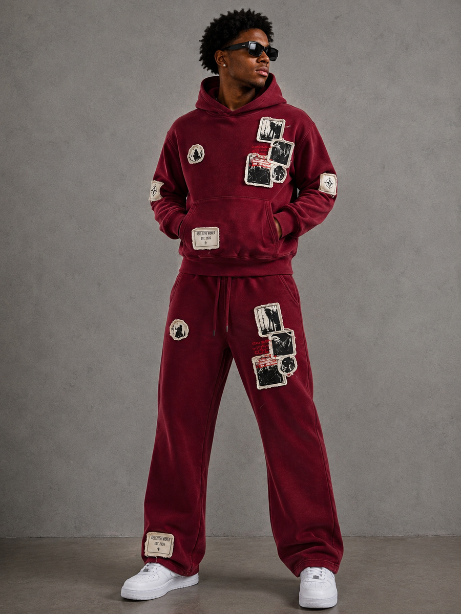 Reelistik Nyc Stand Alone Jogger Set (Red)
