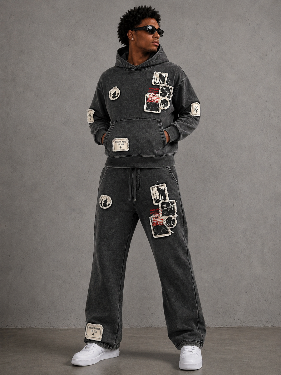 Reelistik Nyc Stand Alone Jogger Set (Black)