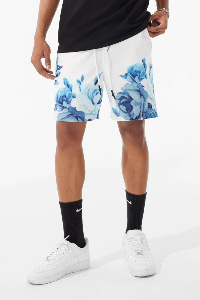 Retro - Ibiza Lounge Shorts - Blue Floral