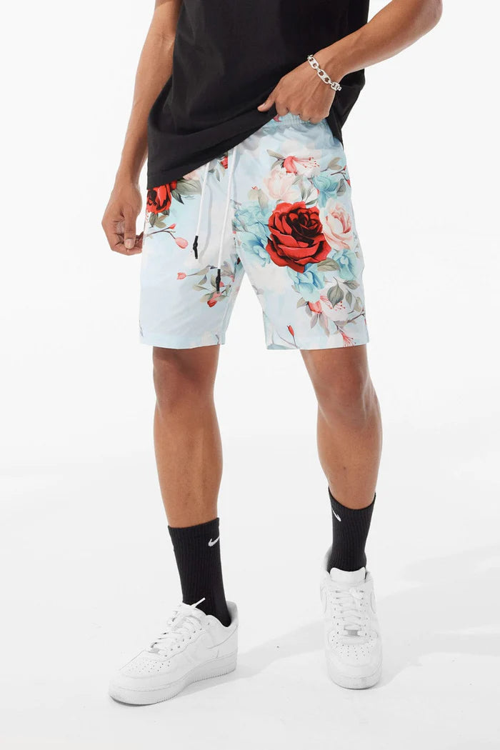 Retro - Ibiza Lounge Shorts - Red Floral