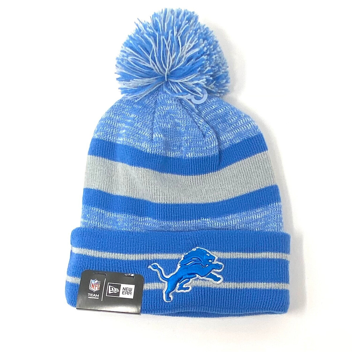 Detroit Lions Cuffed Knit Pom Hat