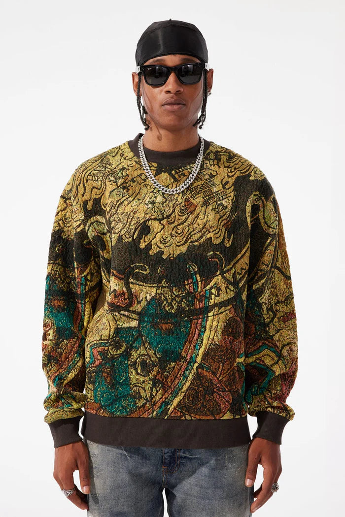 Silk Road Crewneck Sweater (Catfish)