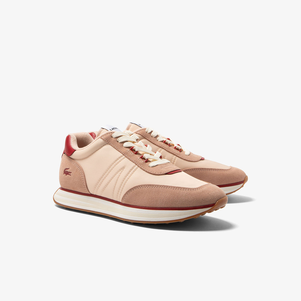 Lacoste - L-Spin Textile Trainers - Light Tan/Natural