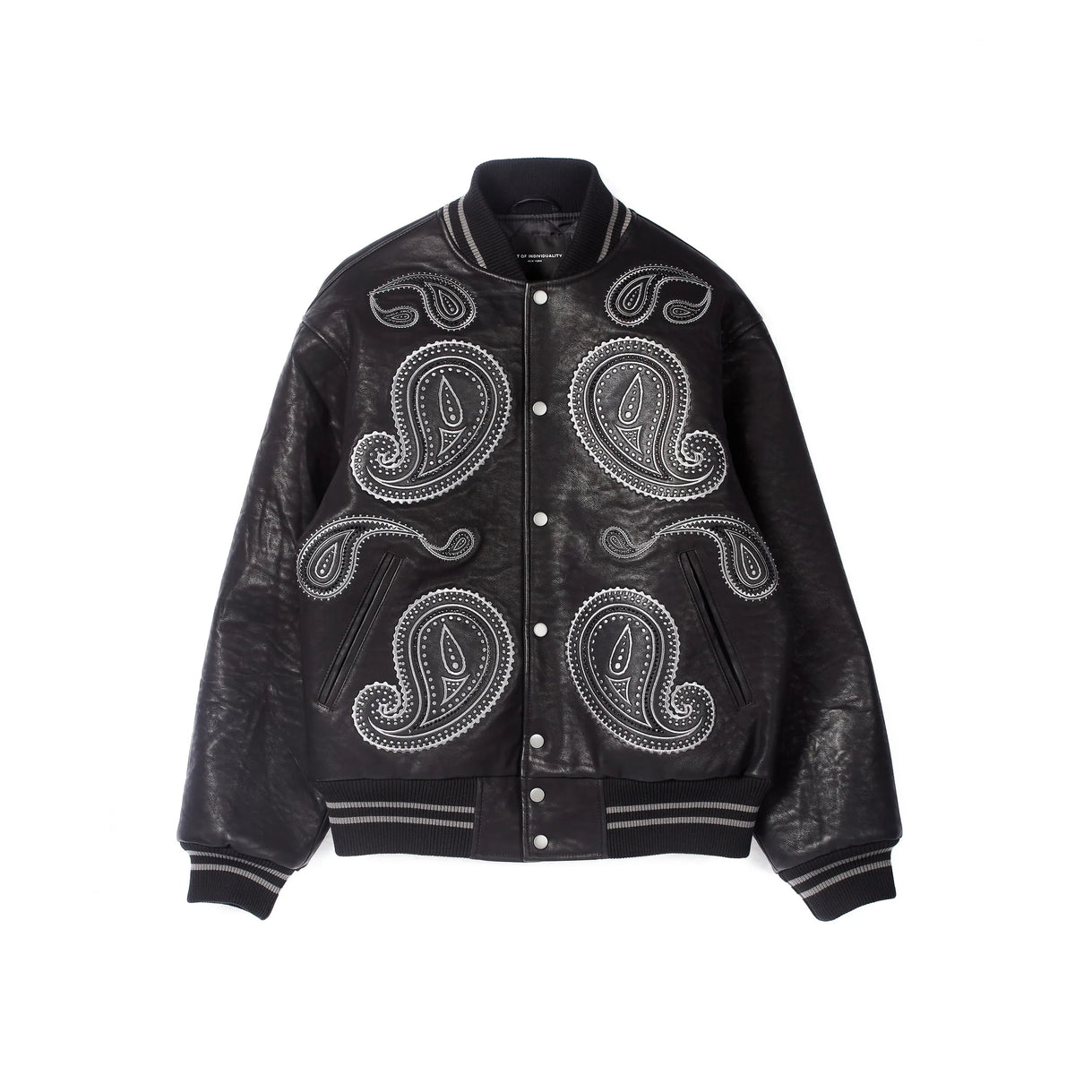 Cult's Paisley Varsity Jacket in Black