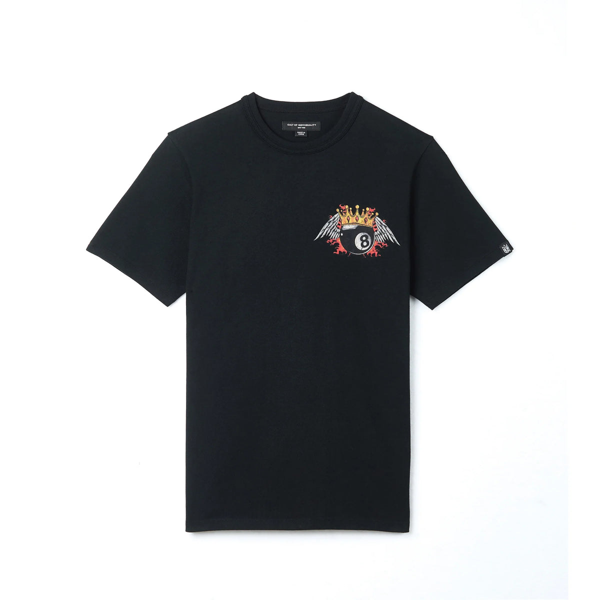 Crew Neck Tee "High Rollers Club" - Pirate Black