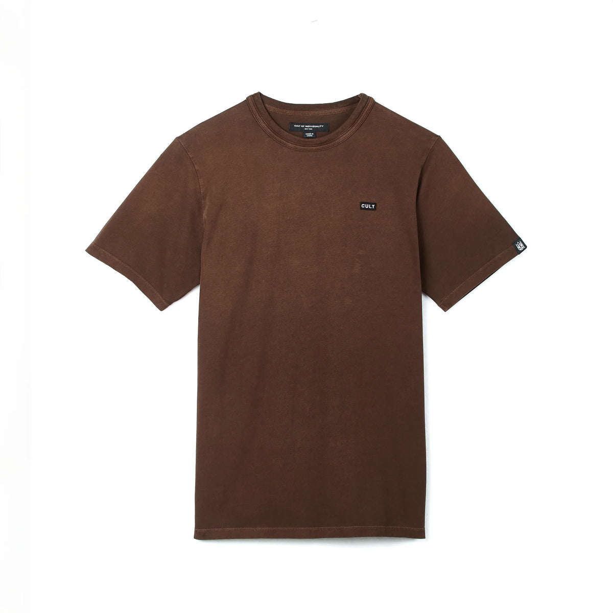 Shimuchan Logo Crew Neck T-Shirt - Vintage Brown