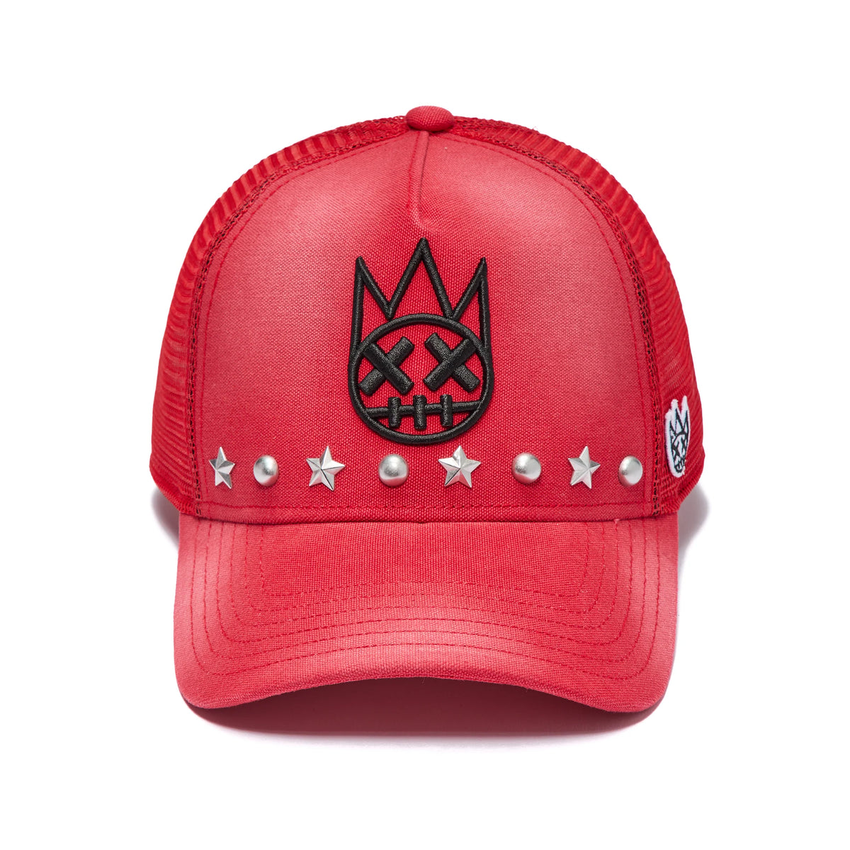 Mesh Back Trucker Hat "Horseman" In Rococco Red