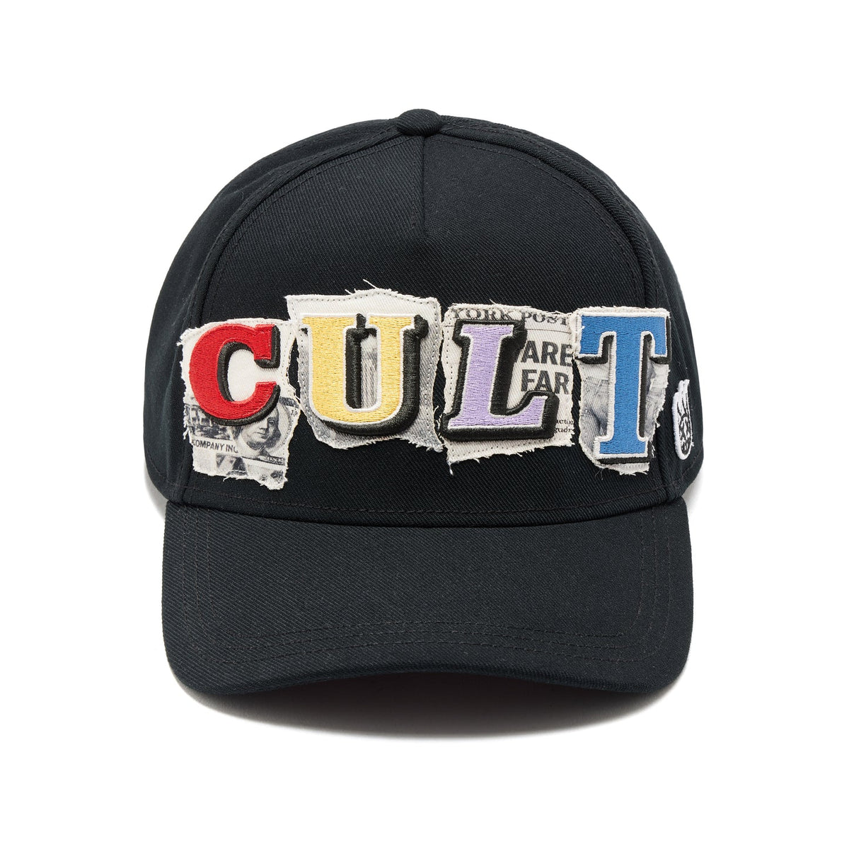 Cult's Mesh Back Trucker Hat "Cult Newsprint" (Black)