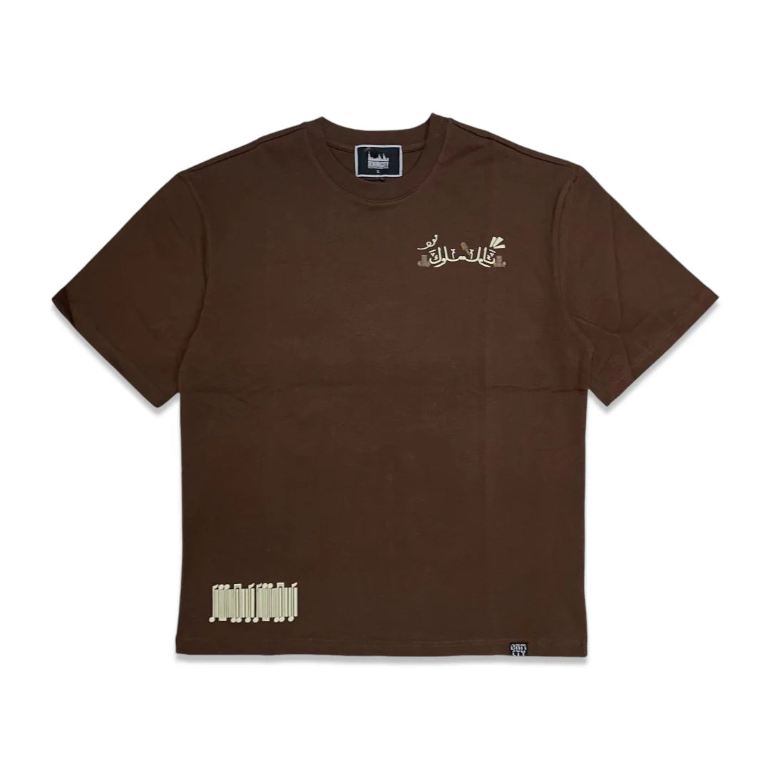 Kings Puff Print Tee - Brown