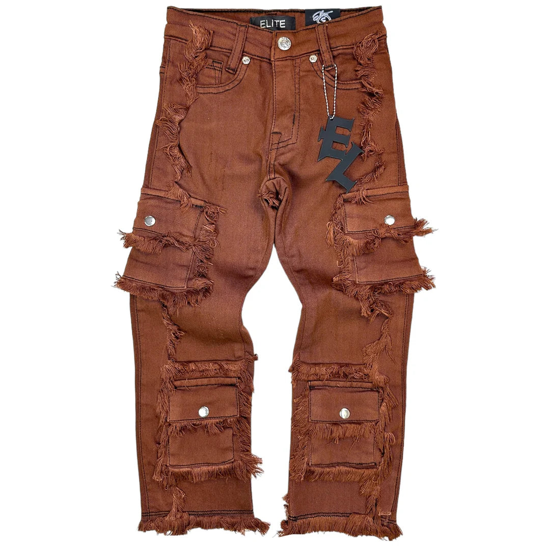 Premium Kids Straight Jeans - Mocha