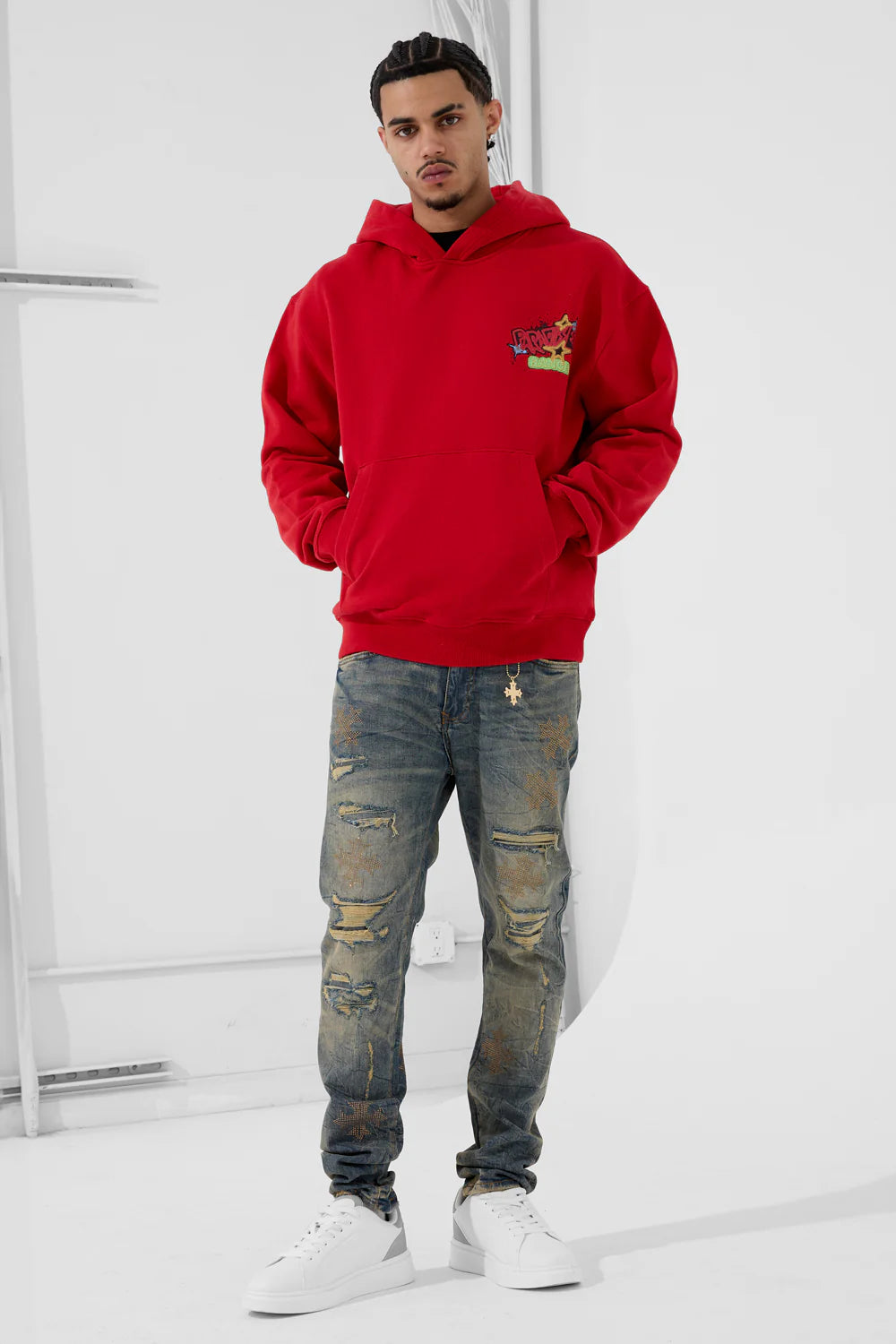 Paradise Ranch Pullover Hoodie (Red)