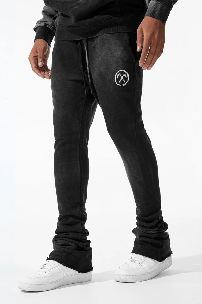 Afterlife Stacked Sweatpants (Black Shadow) 8631L