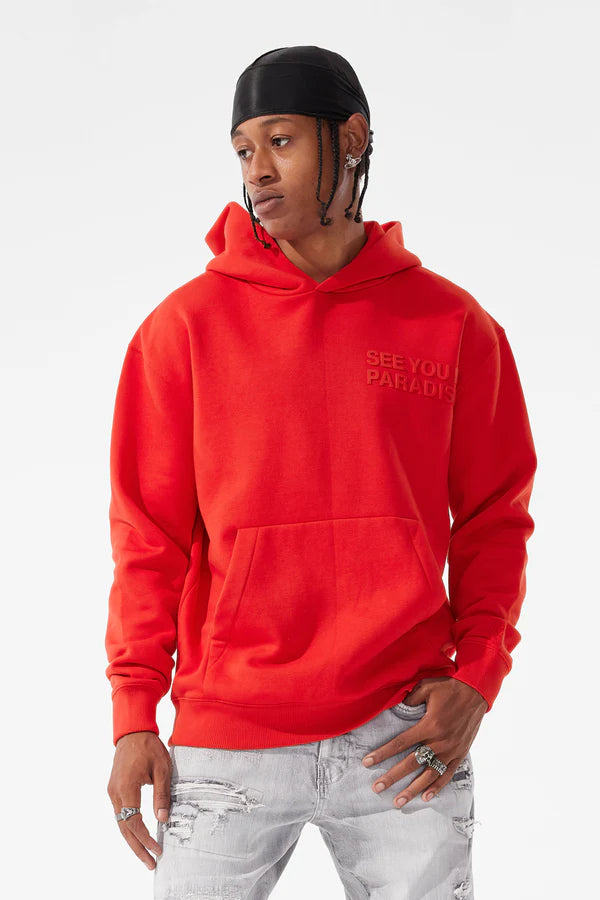 Paradise Tonal Pullover Hoodie 2.0 - Red - 8862H