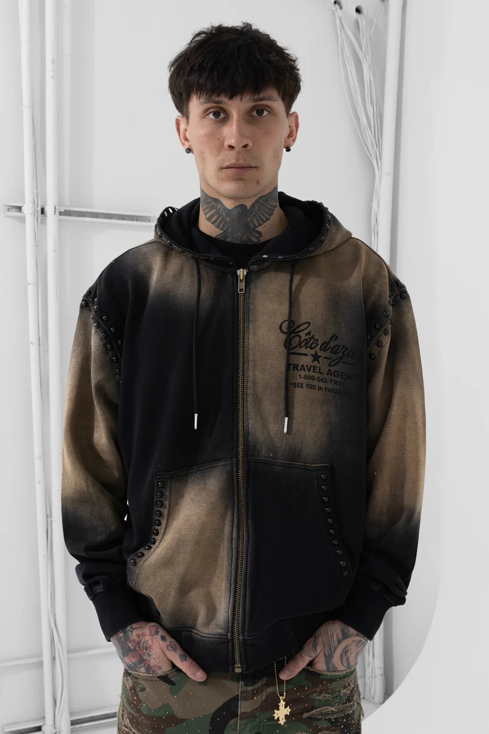 Icon Zip Up Hoodie (Nature Black)