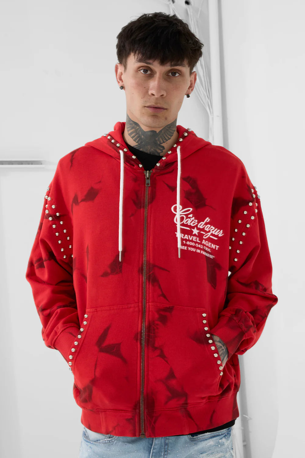 Icon Zip Up Hoodie (Red)