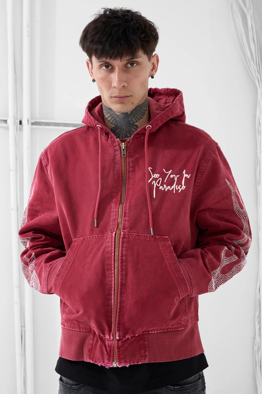 Eternal Flame Hooded Work Jacket (Brick)