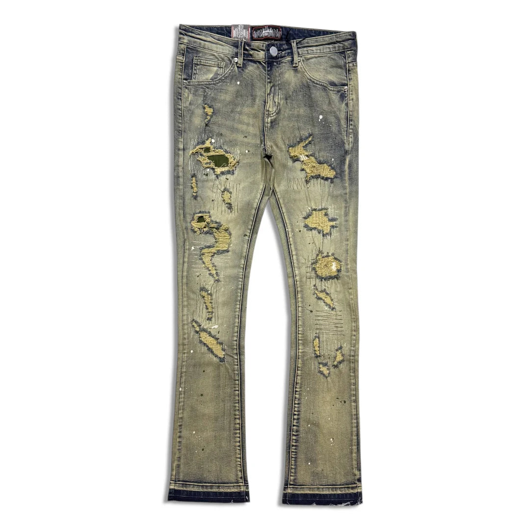 Rip N Repair Dark Vintage Wash With Olive