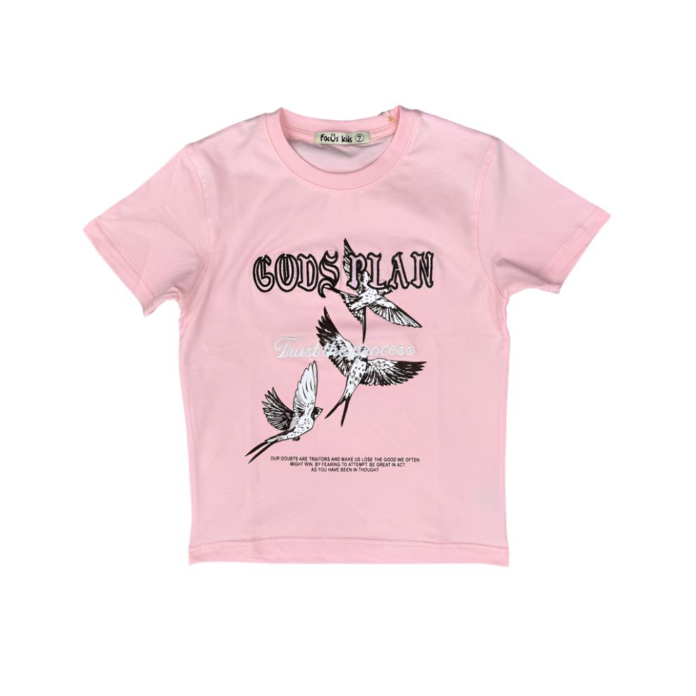 God's Plan Tee - Pink