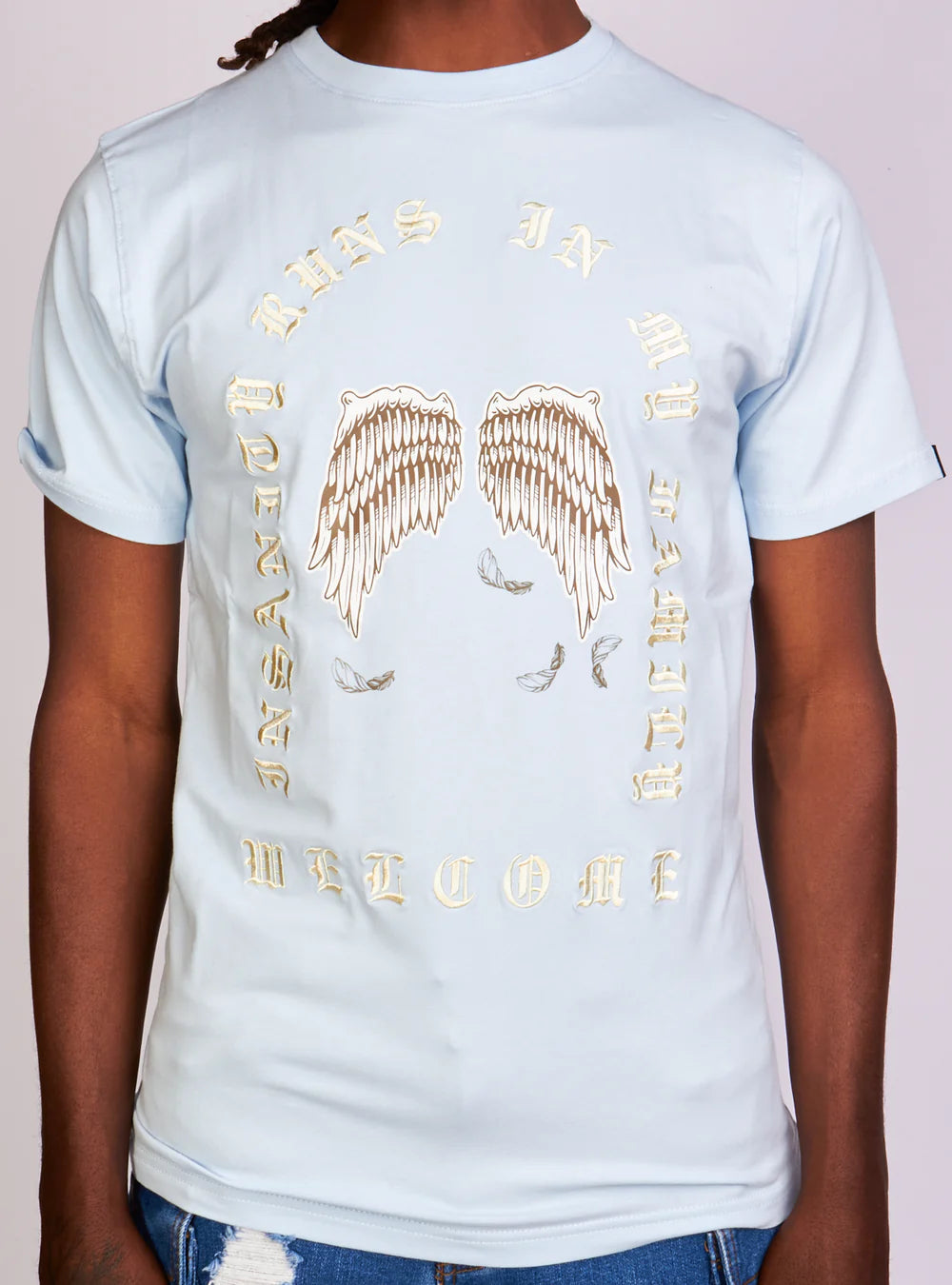 Heartless Wings T-Shirt - Sky Blue