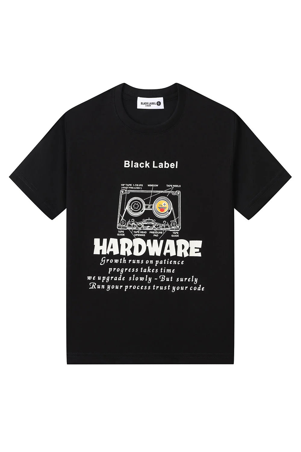 Kids Black Label "HARDWARE" Crew Neck T-Shirt (Black)