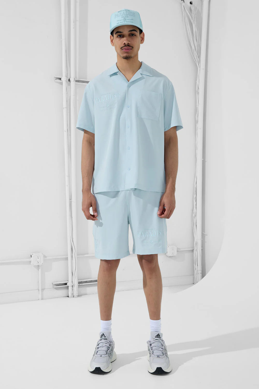 Paradise Club Short Set (Light Blue)