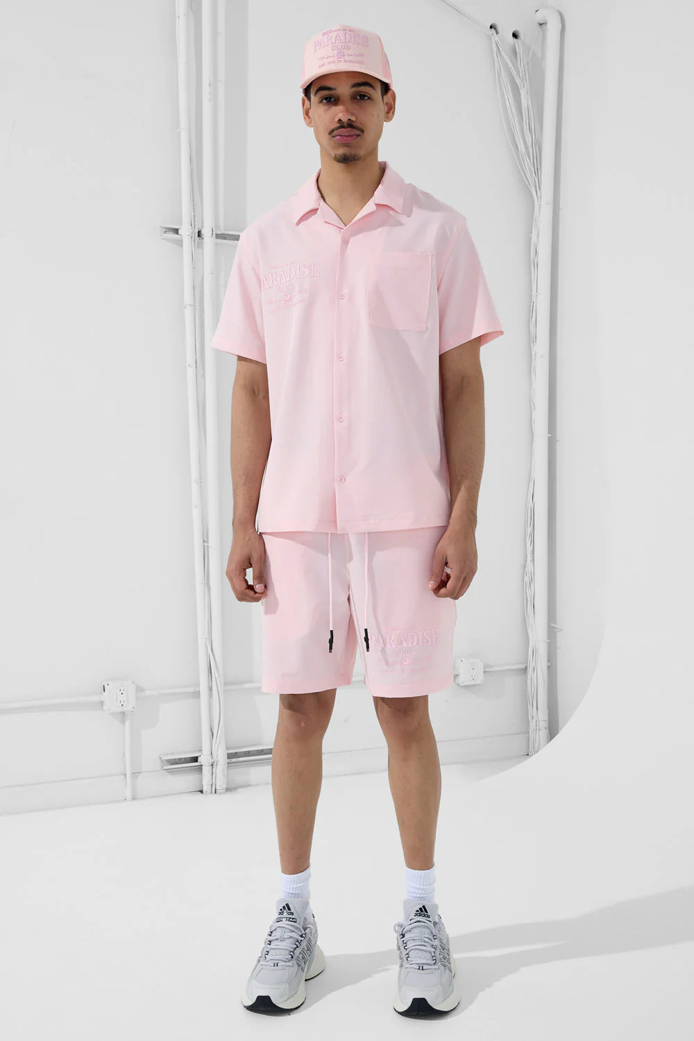 Paradise Club Short Set (Light Pink)