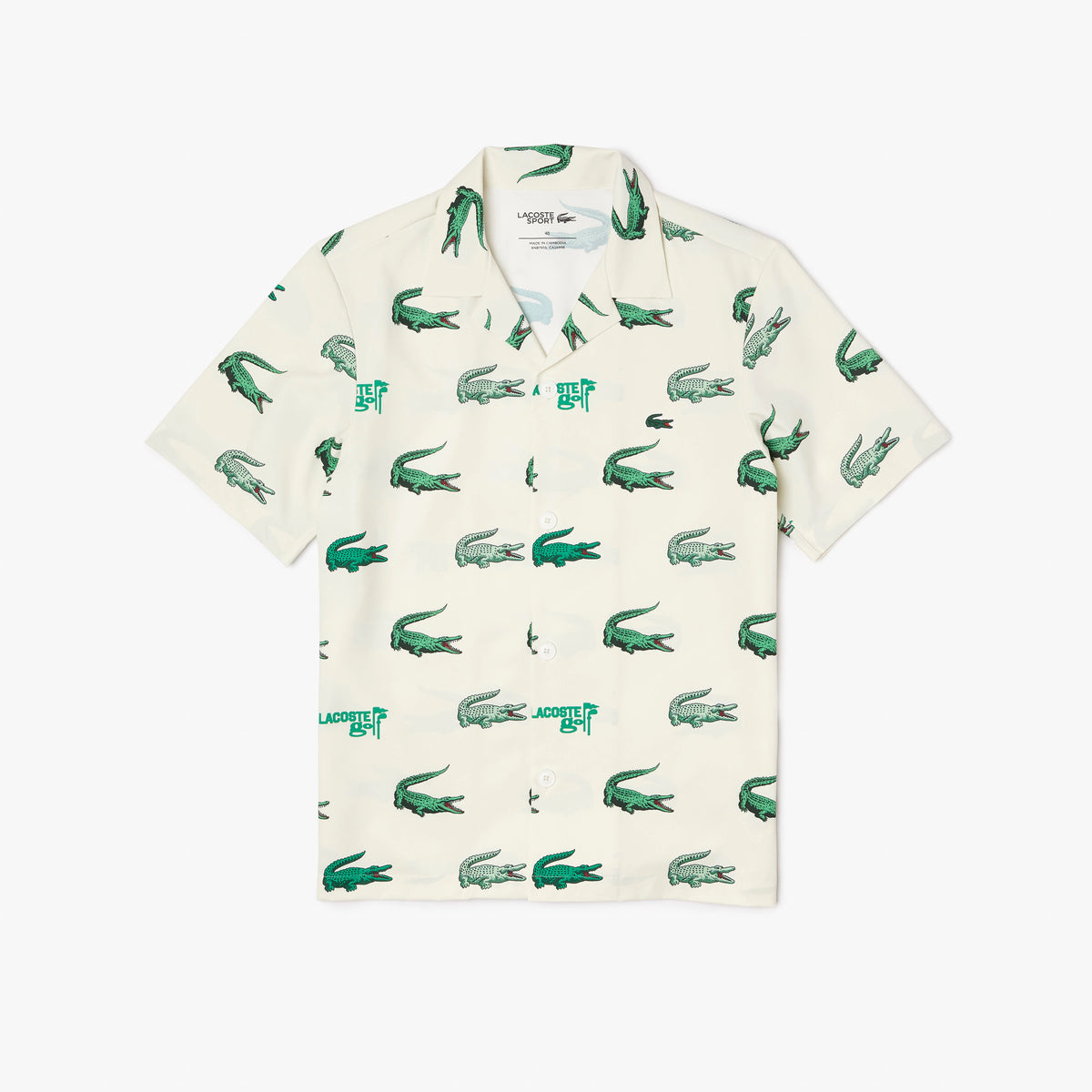 Men’s Golf Printed Short-Sleeve Shirt - White • 70V - CH5619