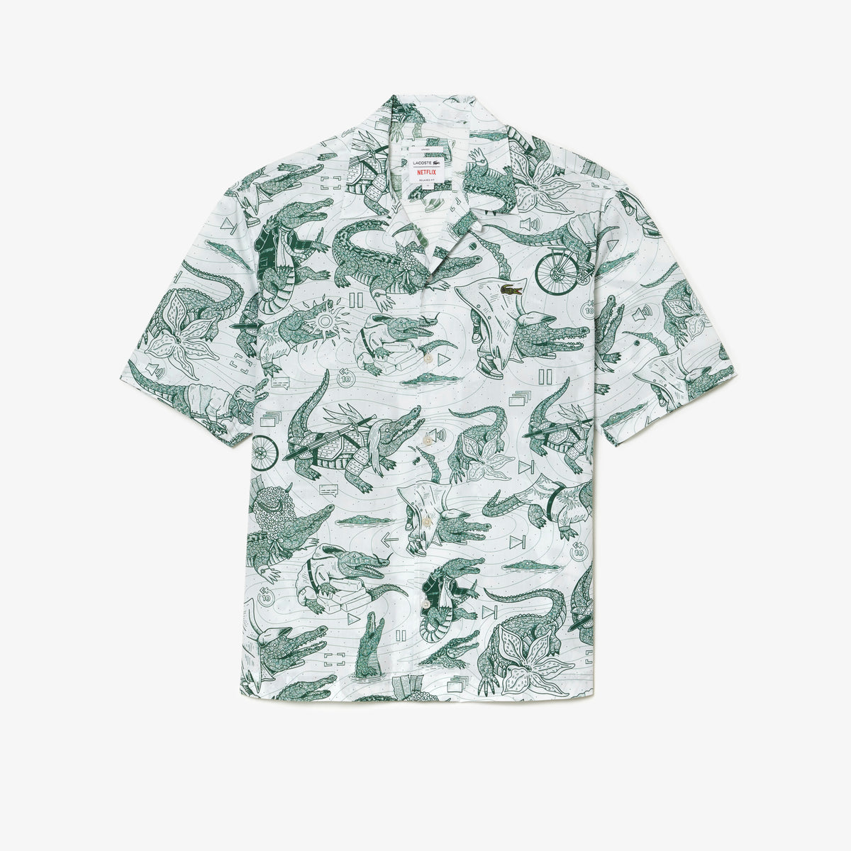 Lacoste x Netflix - Unisex Short Sleeve Printed Shirt - Multicolor