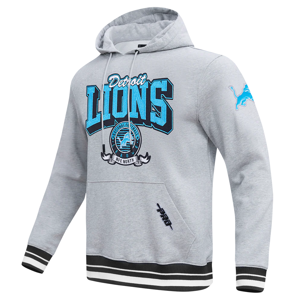 NFL Detroit Lions Team Badge Men's Rib Fleece Hoodie