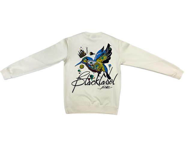 Rawyalty - BL - Crew Neck - Bird Crown - Cream - L901