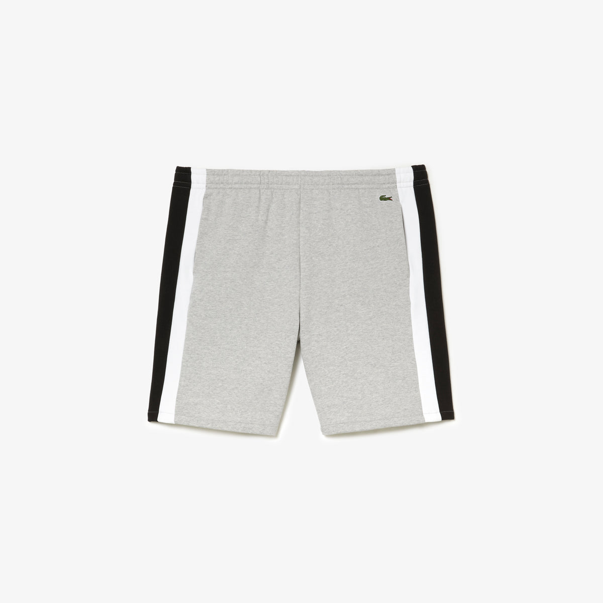 Lacoste - Brushed Fleece Colorblock Shorts - Grey Chine/Black