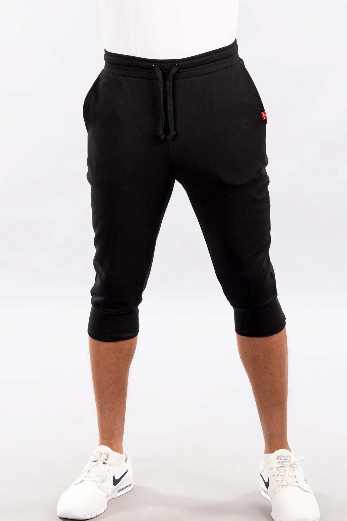 Performance Fleece Jogger Shorts - Black