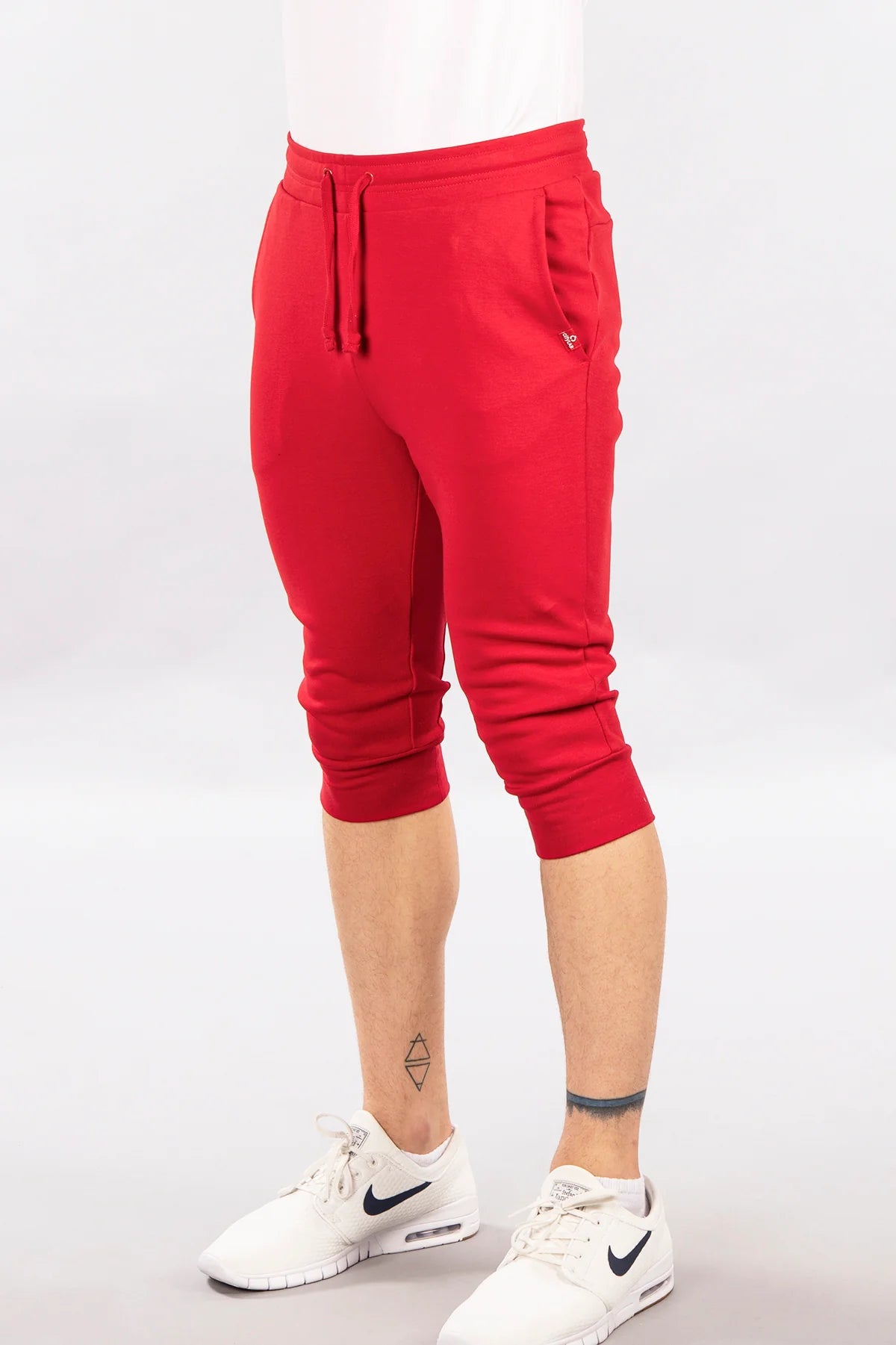 Performance Fleece Jogger Shorts - Red