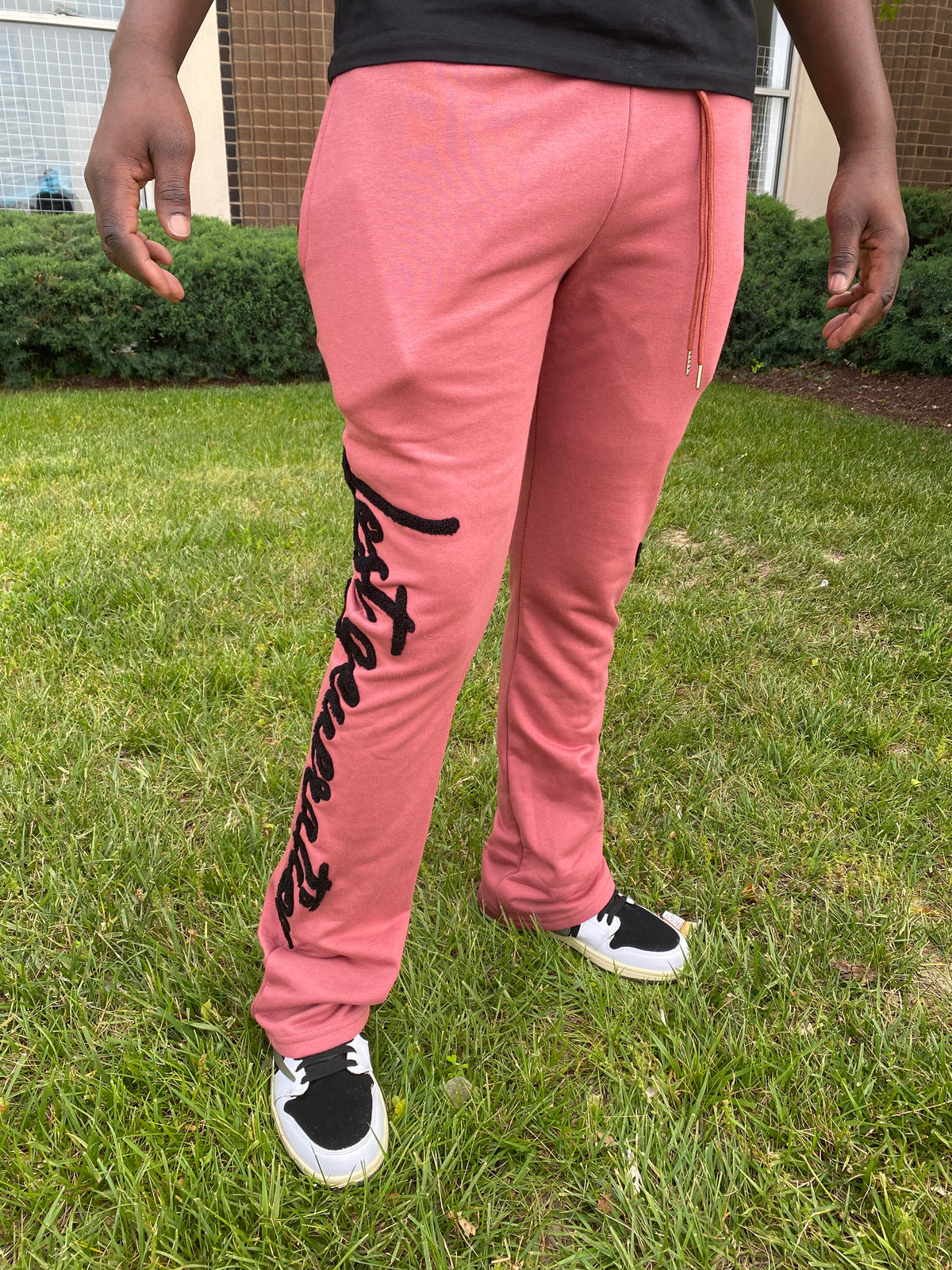 "Lost Generations" 2 Stacked Sweatpants - Mauve