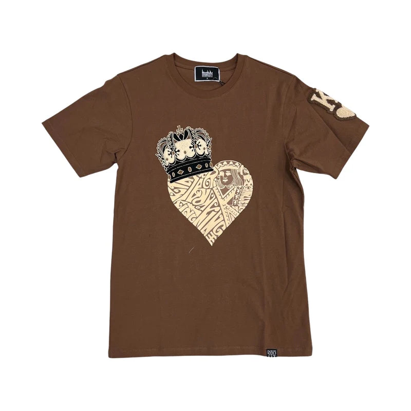 King Of Hearts Tee - Brown/Tan