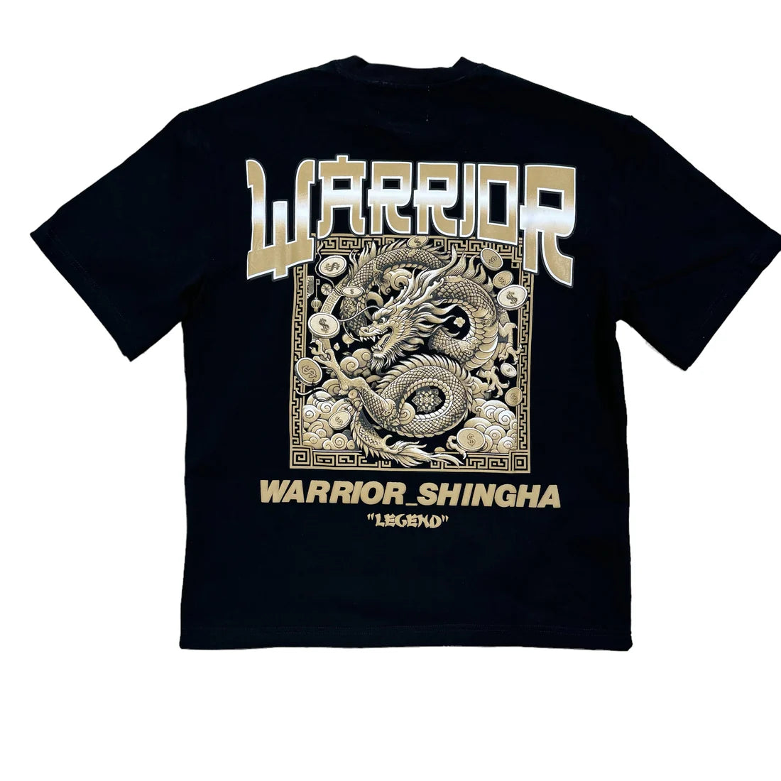 Warrior Oversize Puffprint T-Shirt (Black/Gold)