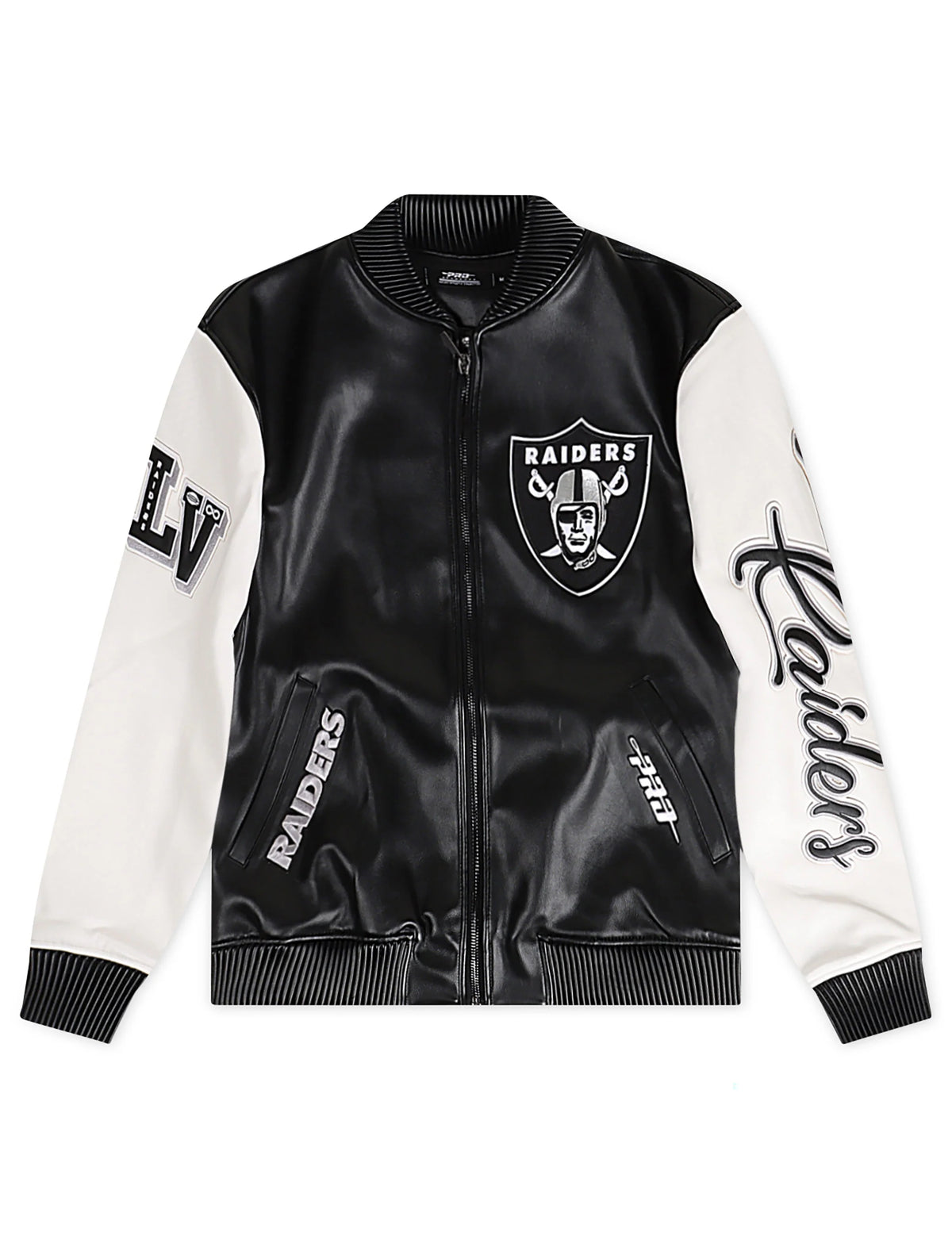 Las Vegas Raider City Signature Leather Varsity Jacket (Black)