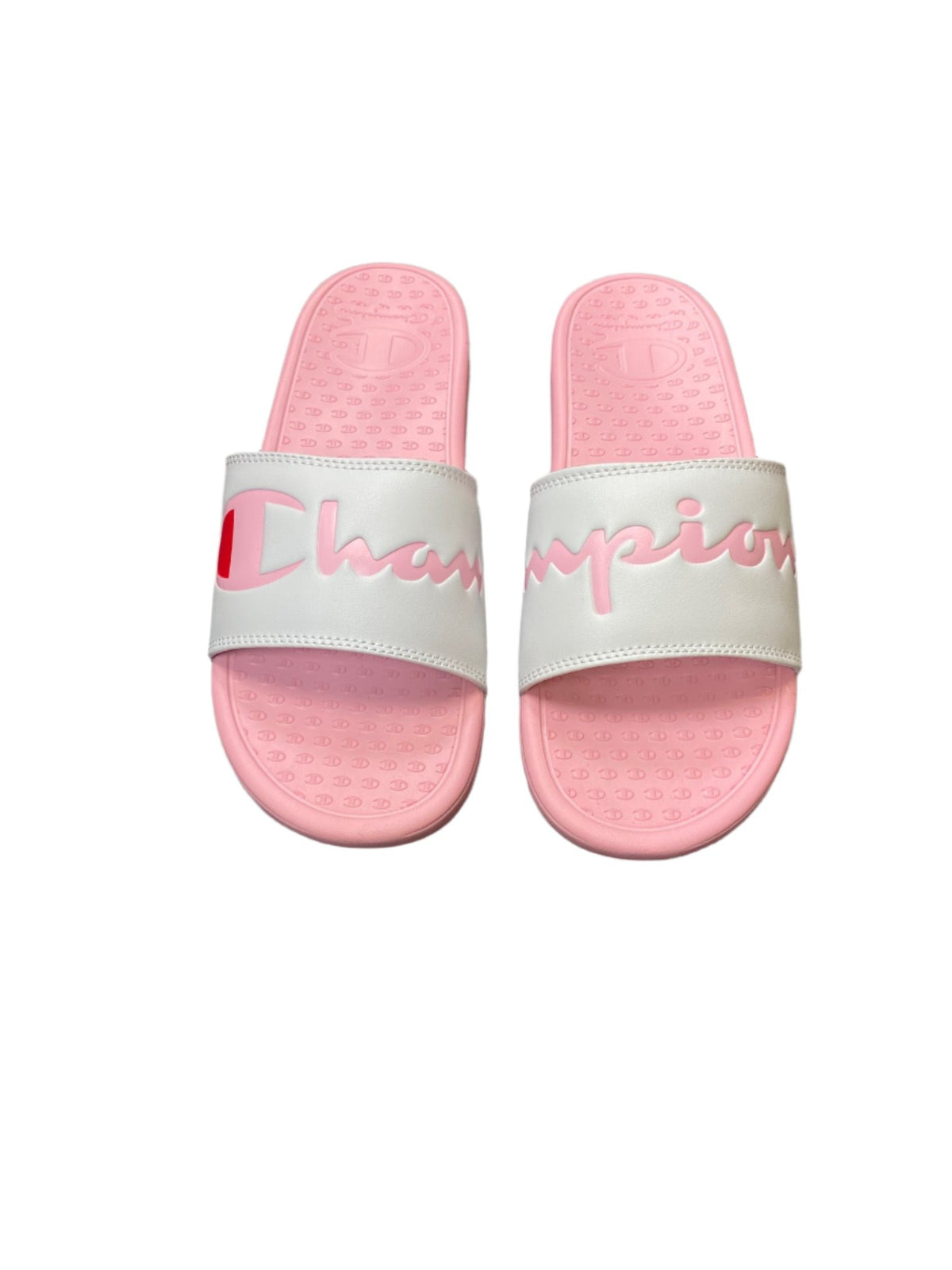 Champion Women's Super Slide Split Script -  White/Pink