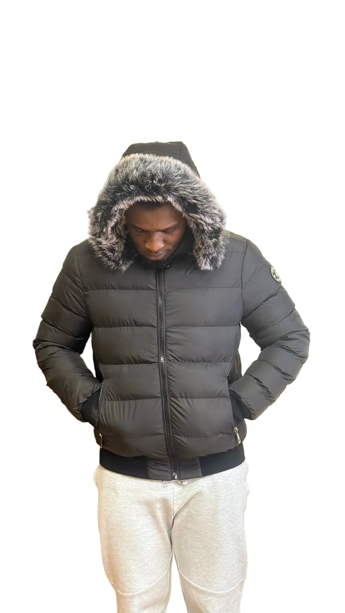 Avenue Paris - Men's Puffer Jacket - Black