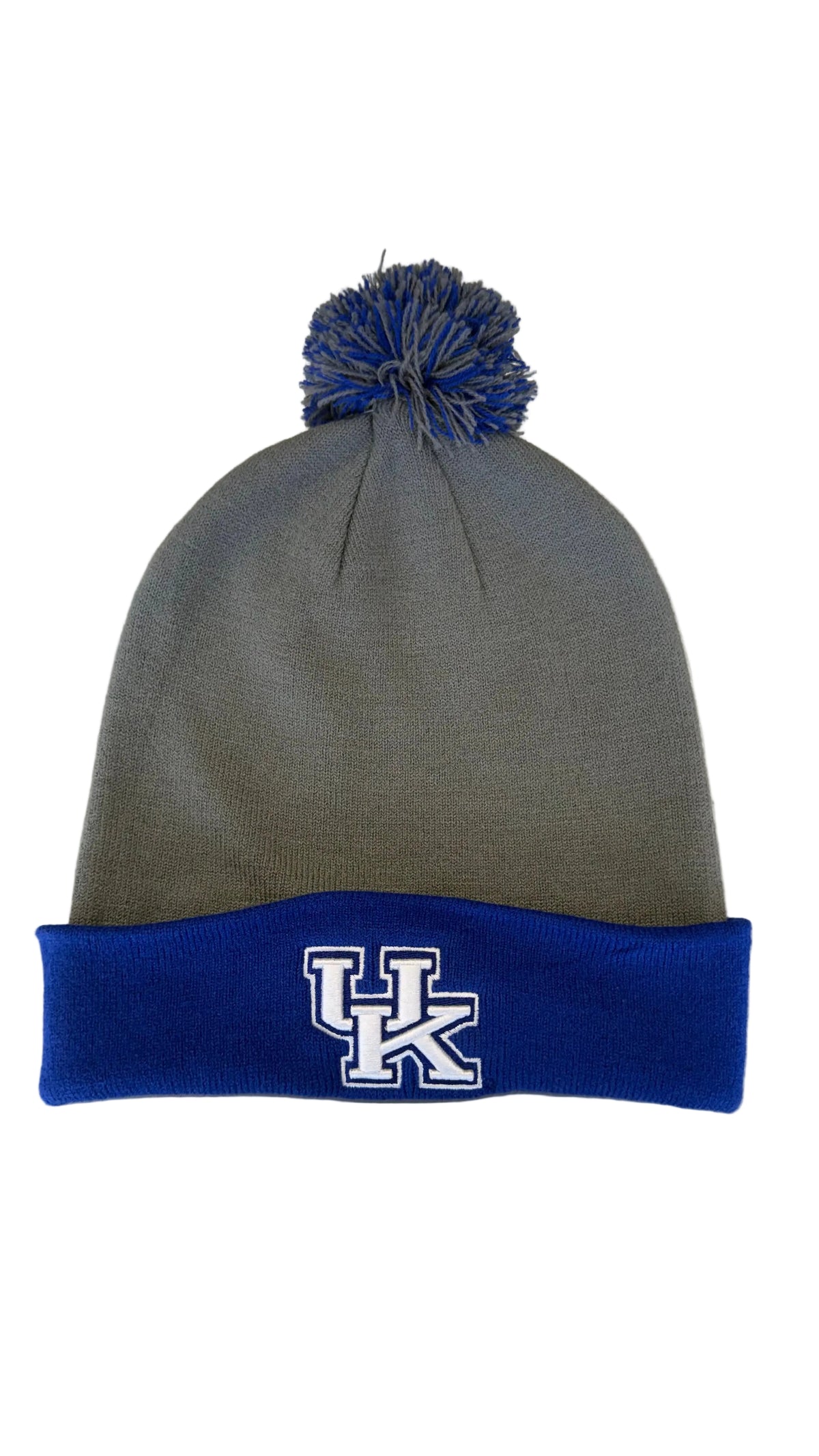 Louisville Cardinals Core 2-Tone Cuffed Knit Hat with Pom  (Grey/Blue)